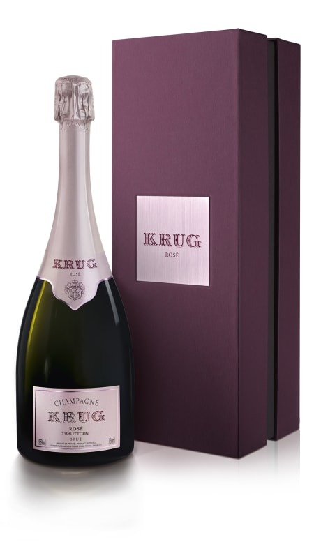 Krug Brut Rose (23rd Edition) with Gift Box Front Bottle Shot