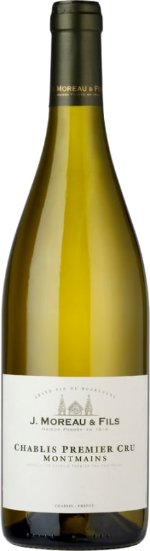 J. Moreau & Fils Chablis Montmains Premier Cru 2014 Front Bottle Shot