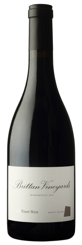 Brittan Basalt Block Pinot Noir 2018 Front Bottle Shot