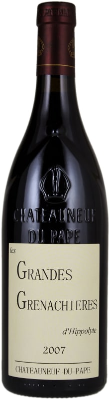 Chateau Simian Chateauneuf-du-Pape Les Grandes Grenachieres d'Hippolyte 2007 Front Bottle Shot