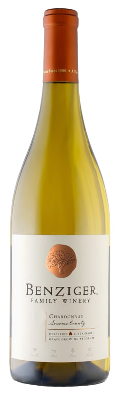 Benziger Sonoma County Chardonnay 2014 Front Bottle Shot