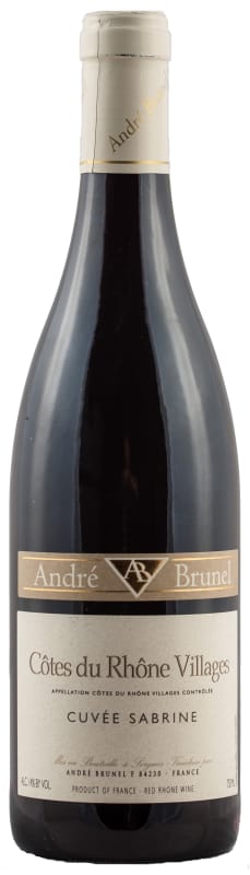 Andre Brunel Cotes du Rhone Villages Cuvee Sabrine 2013 Front Bottle Shot
