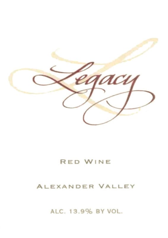 Stonestreet Alexander Mountain Estate Legacy Red 2005 Front Label