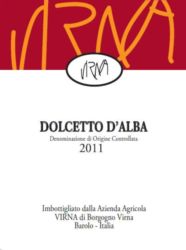 Virna Borgogno Dolcetto d'Alba 2011 Front Label