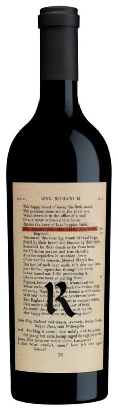 Realm Cellars The Bard (torn labels) 2019 Front Bottle Shot