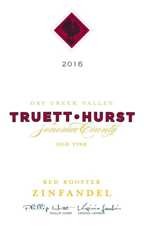 Truett Hurst Red Rooster Old Vine Zinfandel 2016 Front Label