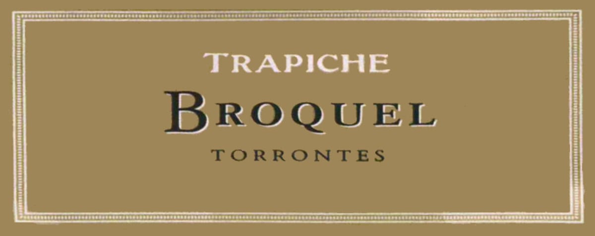 Trapiche Broquel Torrontes 2013 Front Label