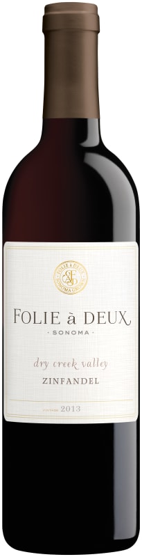 Folie a Deux Dry Creek Zinfandel 2013 Front Bottle Shot