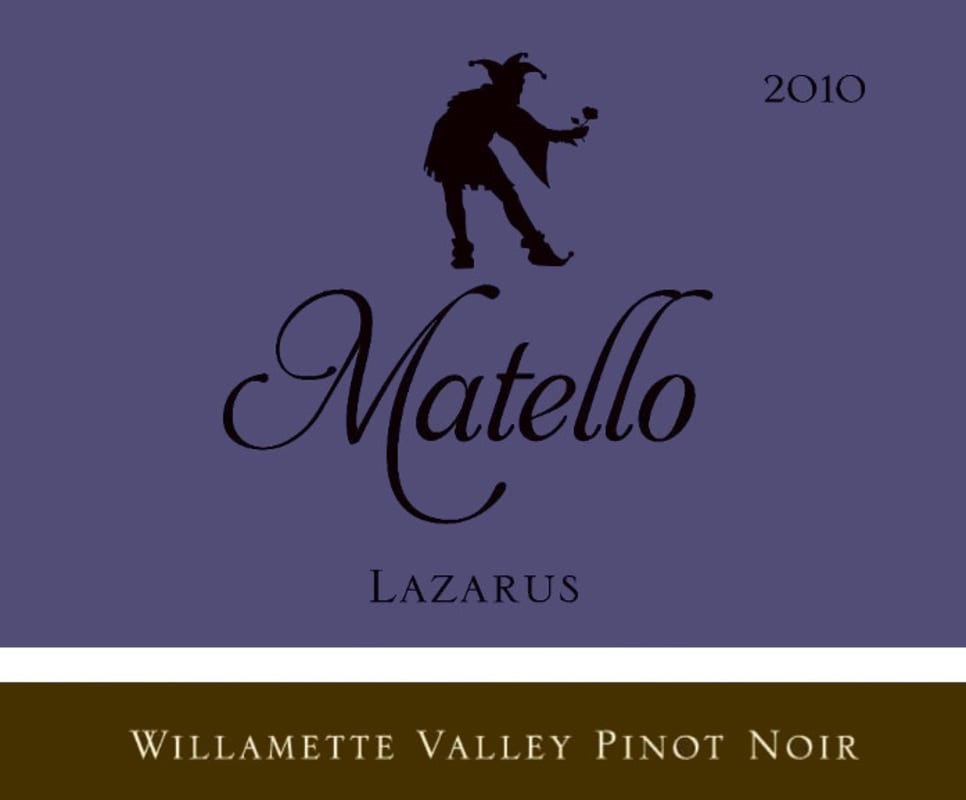 Matello Lazarus Pinot Noir 2010 Front Label