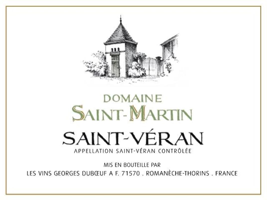 Duboeuf Saint-Veran Domaine Saint-Martin 2015 Front Label