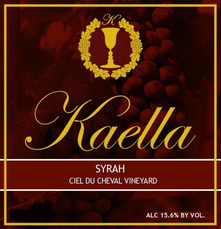 Kaella Winery Syrah 2010 Front Label