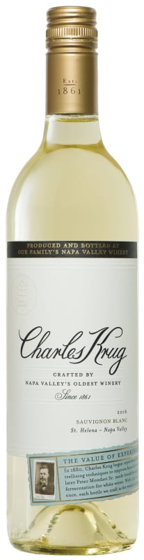Charles Krug Sauvignon Blanc 2017 Front Bottle Shot
