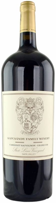 Kapcsandy Family Winery State Lane Cabernet Sauvignon Grand Vin 2015 Front Bottle Shot
