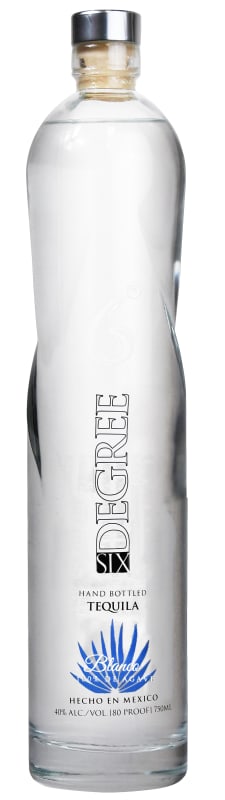 Six Degree Blanco Tequila Front Bottle Shot