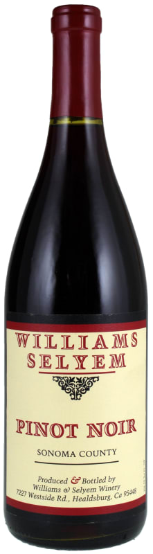 Williams Selyem Sonoma County Pinot Noir 2019 Front Bottle Shot