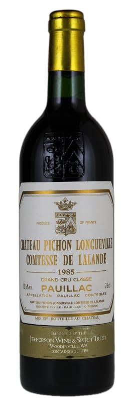 Chateau Pichon Longueville Comtesse de Lalande (bin soiled label) 1985 Front Bottle Shot
