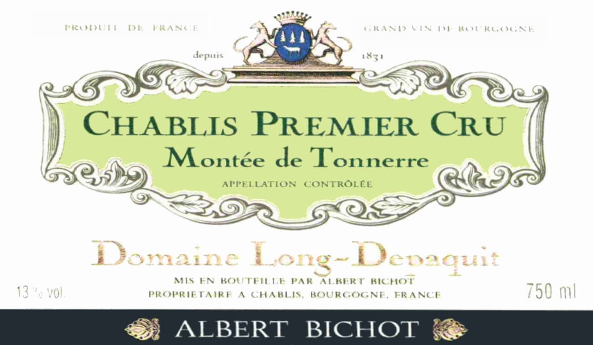 Albert Bichot Chablis Montee de Tonnerre Domaine Long-Depaquit Premier Cru 2014 Front Label