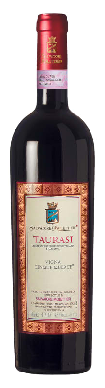 Salvatore Molettieri Taurasi Vigna Cinque Querce 2018 Front Bottle Shot