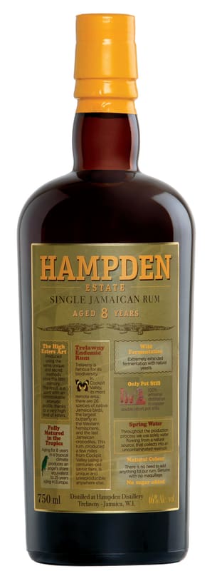 Hampden Estate 8 Year Rum Front Bottle Shot