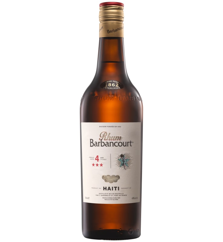 Rhum Barbancourt 4 Year 3 Star Rum Front Bottle Shot