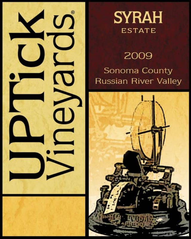 Uptick Vineyards Syrah 2009 Front Label
