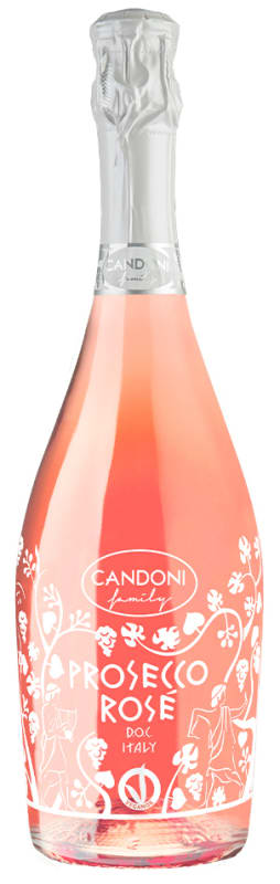 Candoni Prosecco Rose 2022 Front Bottle Shot