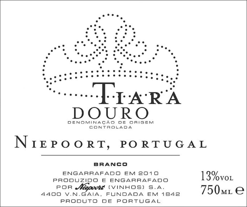 Niepoort Tiara Branco 2015 Front Label