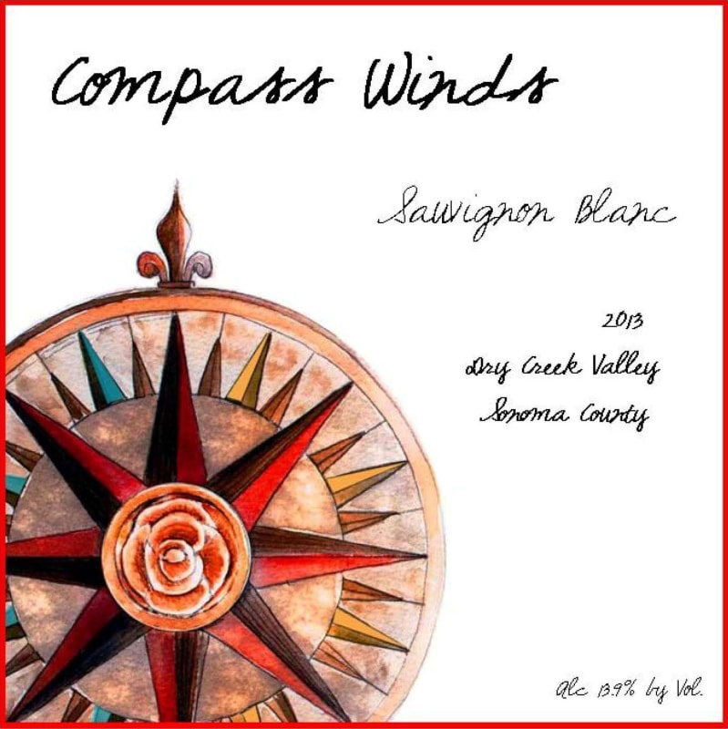 32 Winds Compass Winds Sauvignon Blanc 2013 Front Label