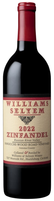 Williams Selyem Fanucchi-Wood Road Zinfandel 2022 Front Bottle Shot