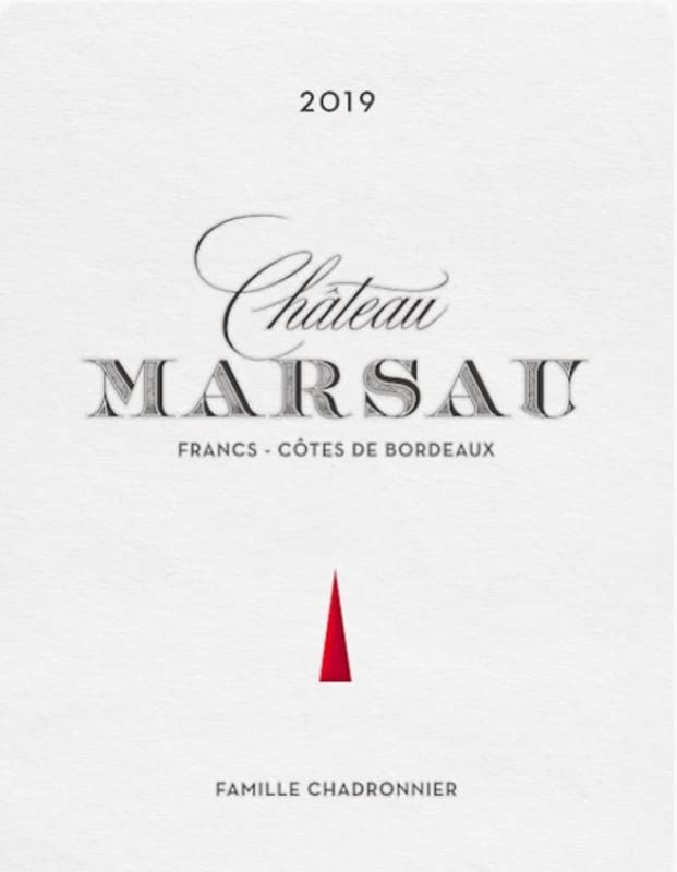 Chateau Marsau (375ML half-bottle) 2019 Front Label