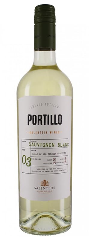 Portillo Sauvignon Blanc 2020 Front Bottle Shot