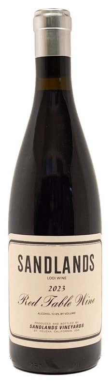 Sandlands Red Table Wine 2023 Front Bottle Shot