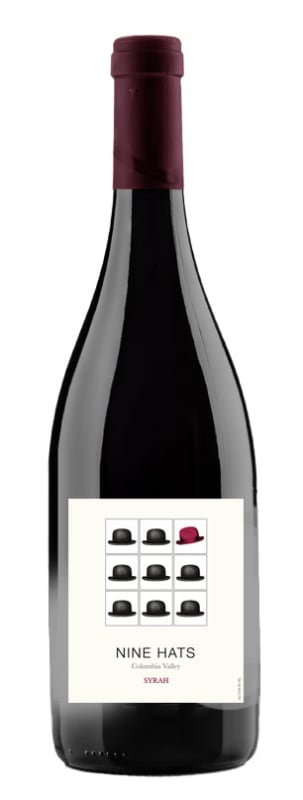 Nine Hats Syrah 2015 Front Bottle Shot