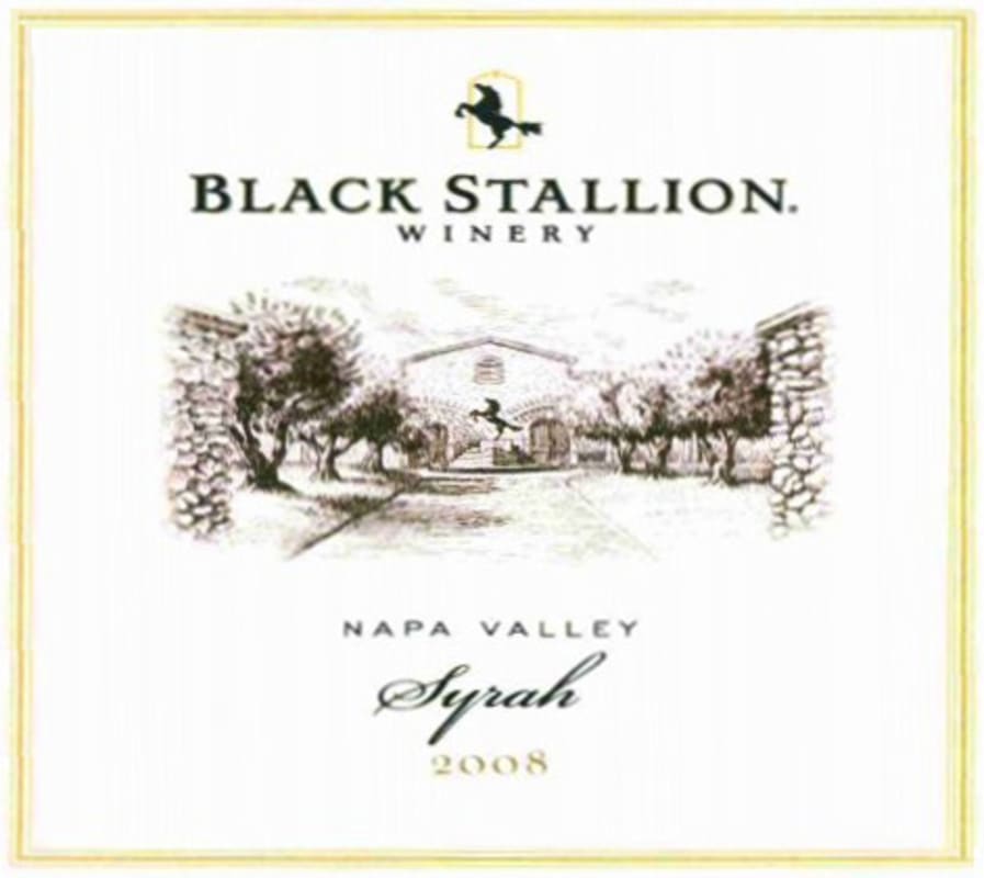 Black Stallion Winery Napa Valley Syrah 2008 Front Label