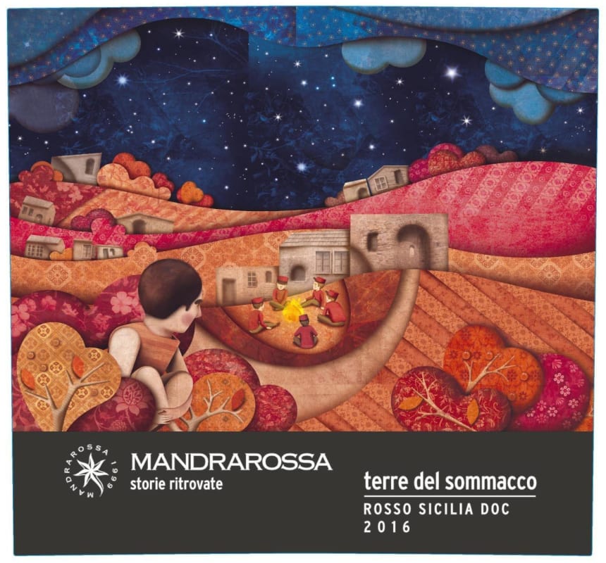 MandraRossa Terre del Sommacco Rosso Sicilia 2016 Front Label