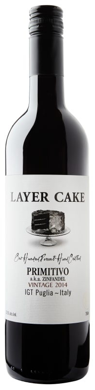 Layer Cake Primitivo aka Zinfandel 2014 Front Bottle Shot