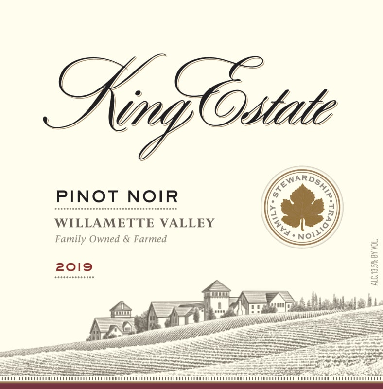 King Estate Willamette Valley Pinot Noir (375ML half-bottle) 2019 Front Label