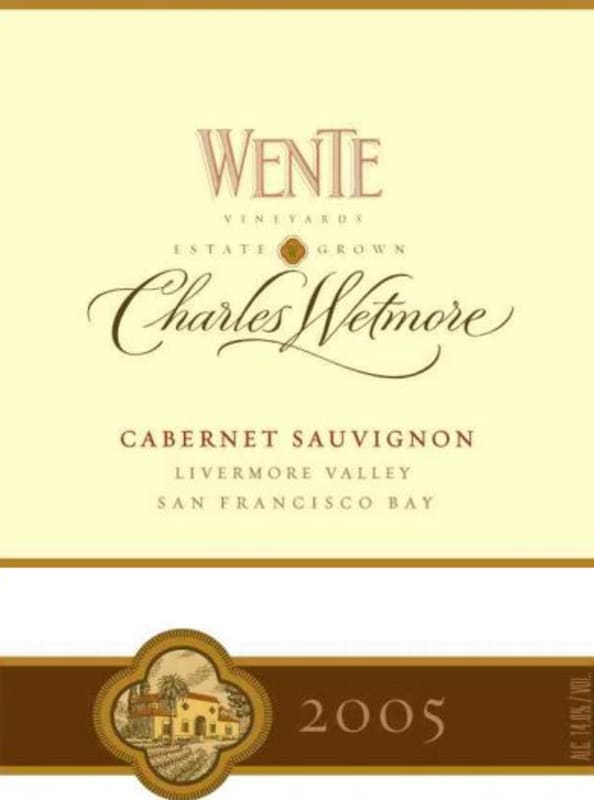 Wente Charles Wetmore Cabernet Sauvignon 2005 Front Label