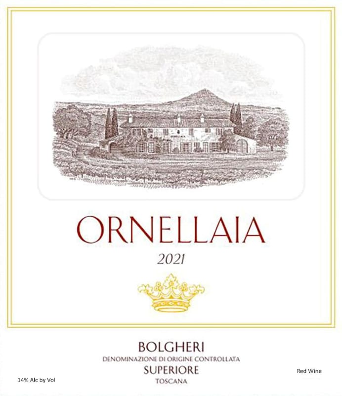 Ornellaia (375ML half-bottle) 2021 Front Label