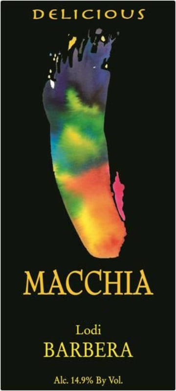 Macchia Winery Delicious Barbera 2019 Front Label