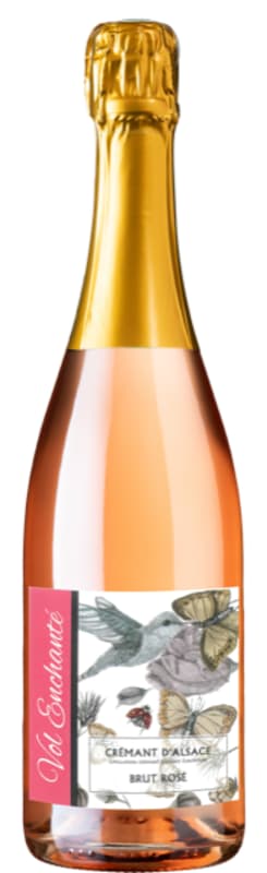 Vol Enchante Brut Rose Cremant D'Alsace Front Bottle Shot