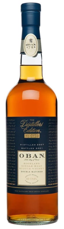 Oban Distillers Edition Single Malt Scotch Whisky 2007 Front Bottle Shot