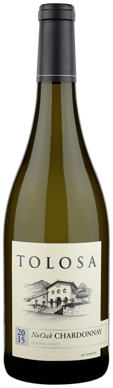 Tolosa Winery No Oak Chardonnay 2015 Front Bottle Shot