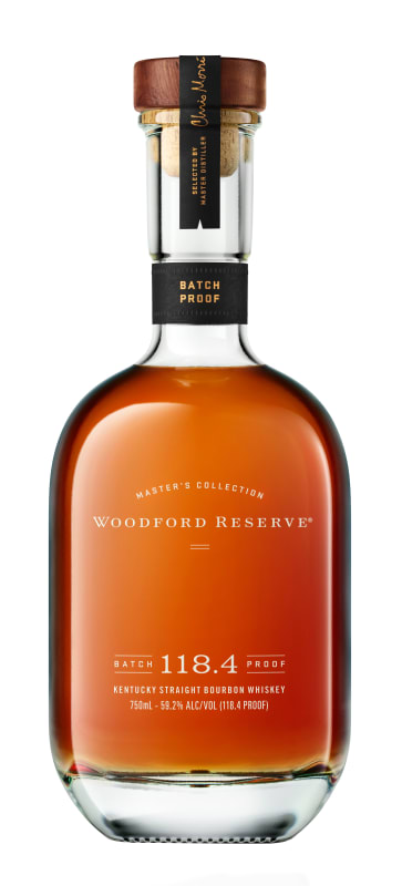 Woodford Reserve Master's Collection Batch Proof 118.4 Straight Bourbon Whiskey Front Bottle Shot