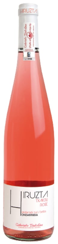 Hiruzta Txakoli Rosado 2017 Front Bottle Shot