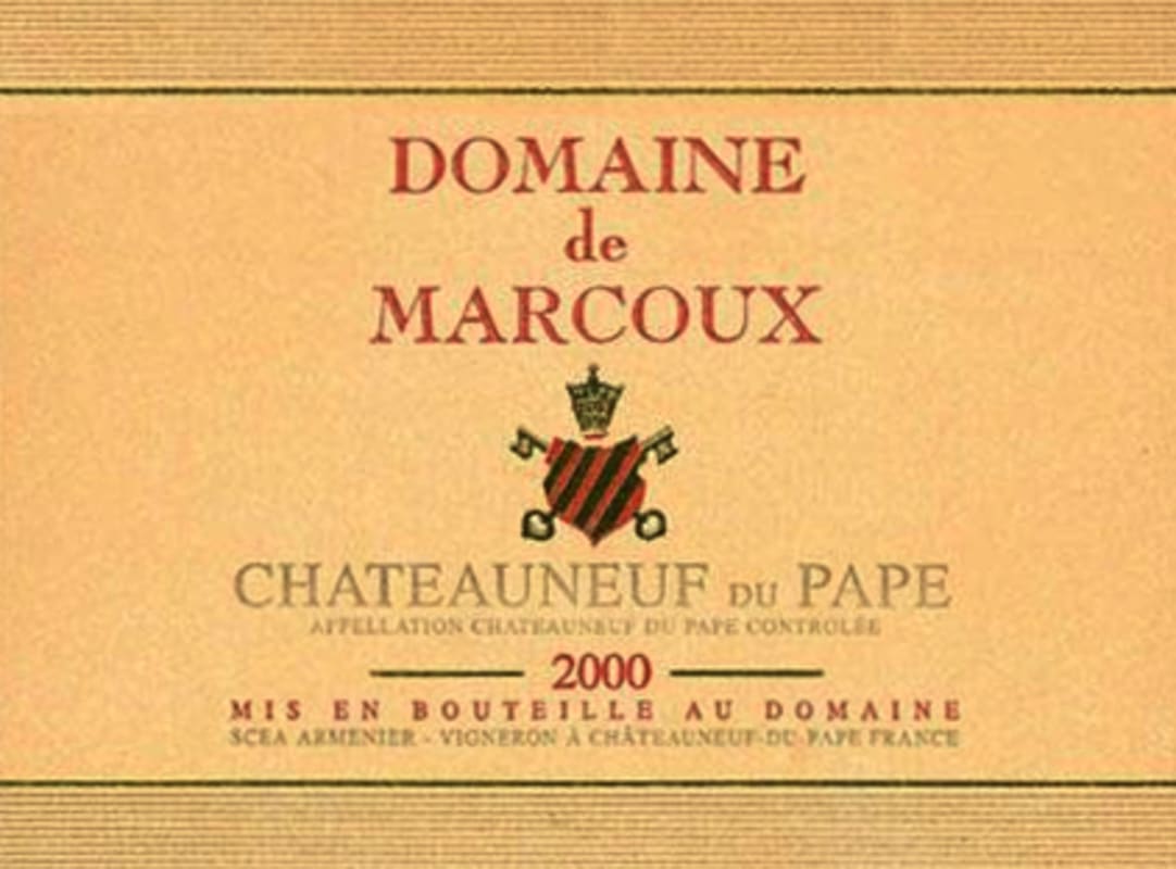Domaine de Marcoux Chateauneuf-du-Pape 2000 Front Label