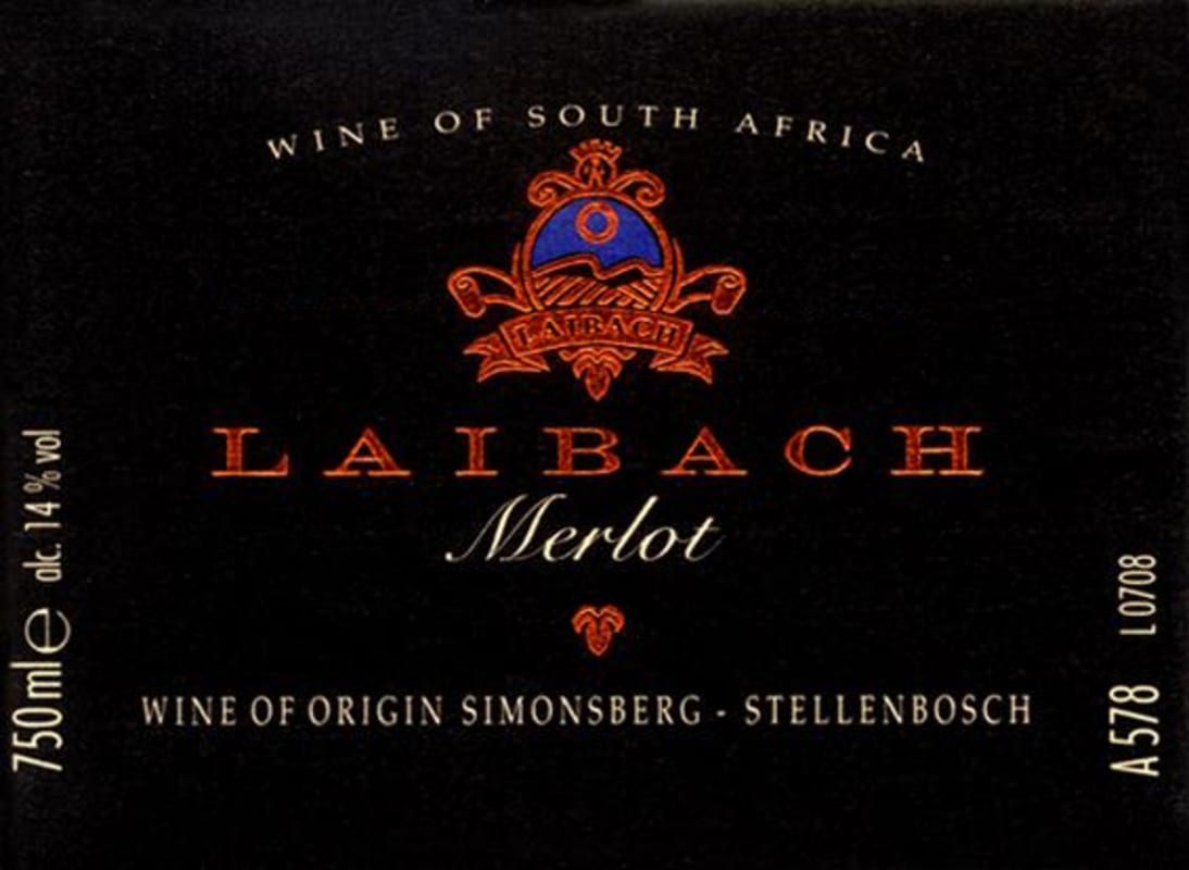 Laibach Merlot 2017 Front Label
