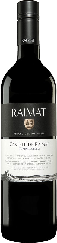 Raimat Tempranillo 2016 Front Bottle Shot