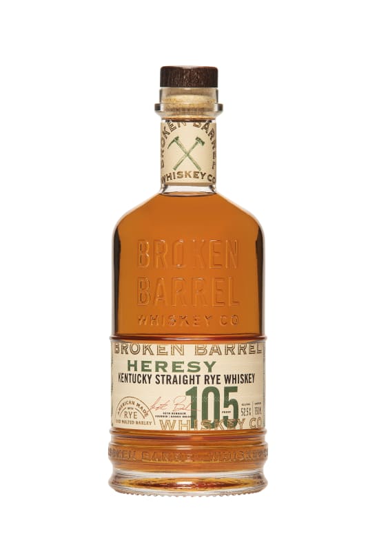 Broken Barrel Whiskey Heresy Rye Whiskey Front Bottle Shot