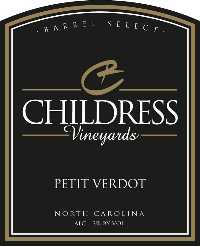 Childress Winery & Vineyards Petit Verdot 2015 Front Label